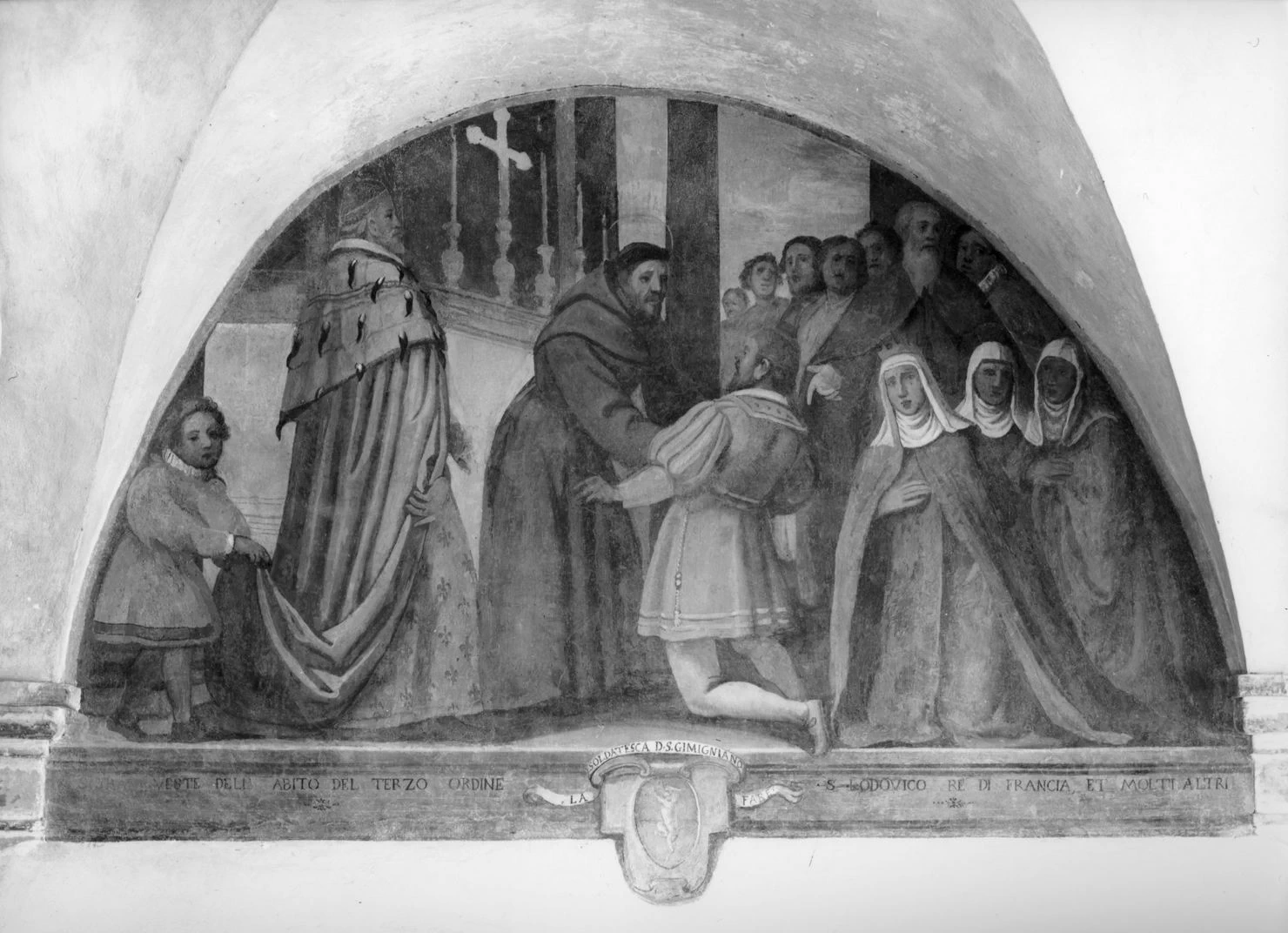 Nicodemo Ferrucci 95 San Francesco d'Assisi veste dell'abito del Terzo Ordine San Ludovico di Francia Poggibonsi, Siena
