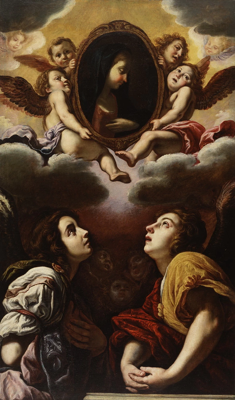 Angeli volanti e adoranti