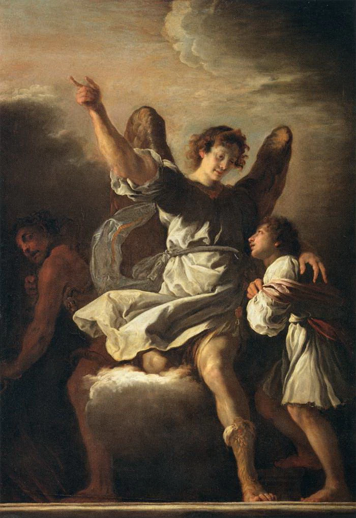 L'angelo custode che protegge un bambino dall'impero del demone