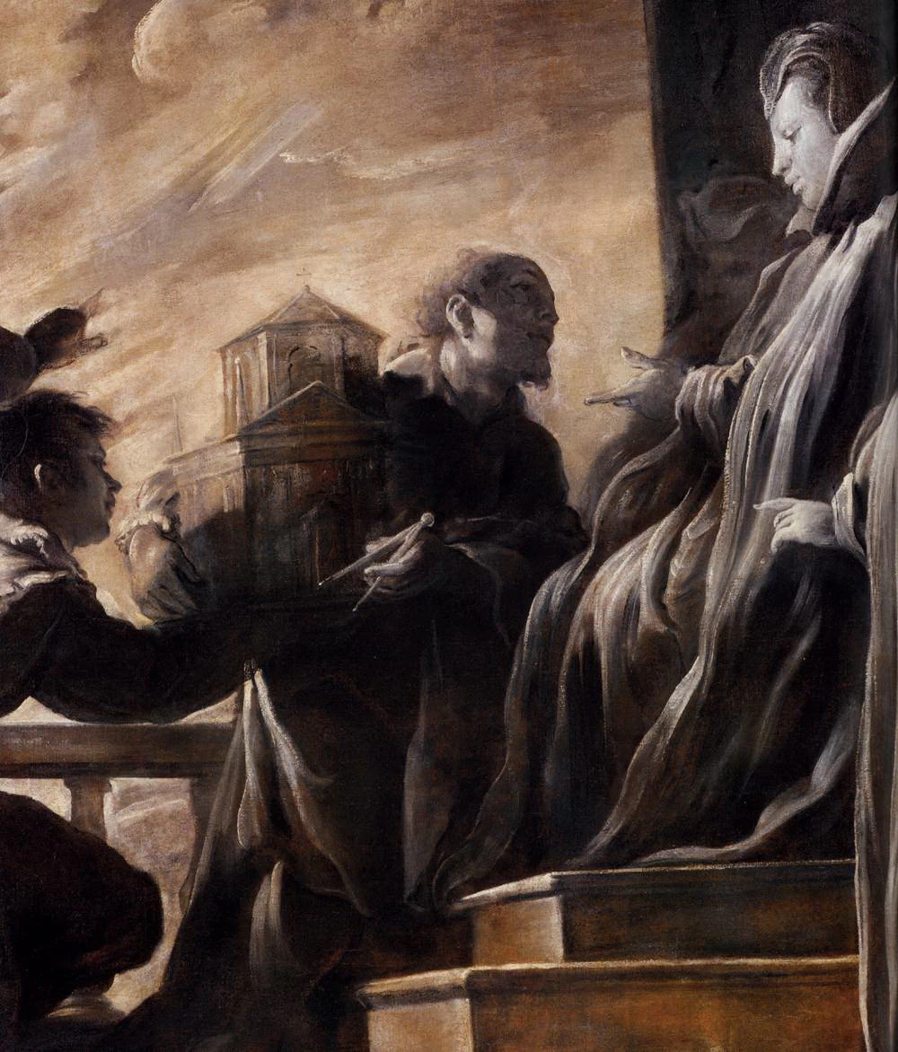 Margherita Gonzaga riceve il modello della chiesa di Sant'Orsola - dettaglio, Palazzo Ducale di Mantova