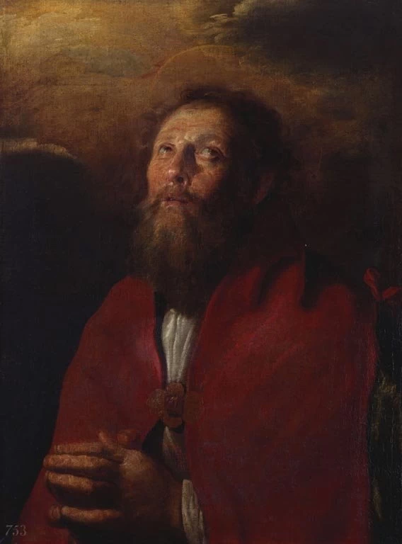 Ritratto di santo barbuto che prega - Hapton Court Palace