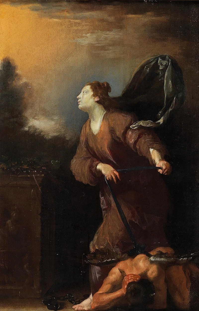Santa Giuliana di Nicomedia sconfigge il diavolo - attribuito, Asta Dorotheum, Vienna, 1917