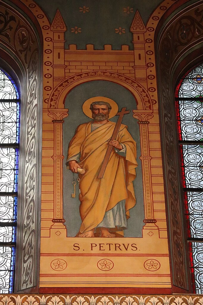 Hippolyte Flandrin 54 Murales dell'Abbazia di Saint Germain des Prés Apostolo San Pietro