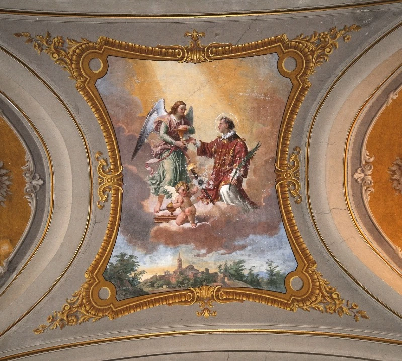 Dipinto murale con Sant'Ireneo