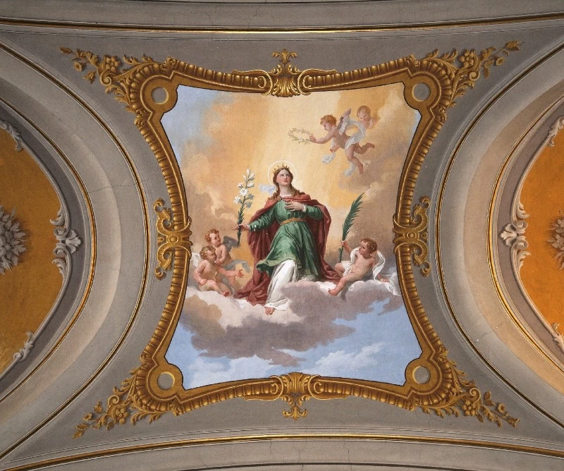 Dipinto murale con Santa Dulcissima