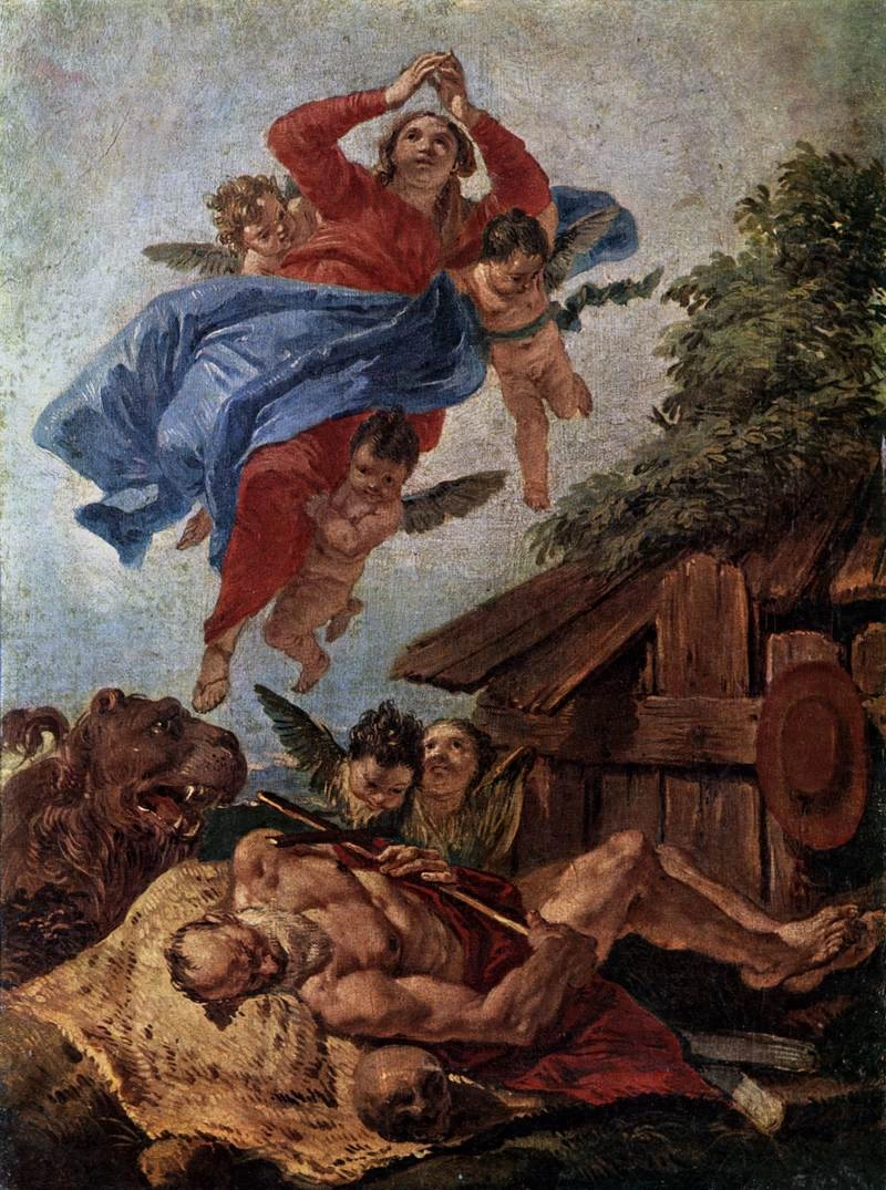 Francesco Fontebasso 45 Apparizione della Vergine a San Girolamo Budapest, Szépmüvészeti Múzeum