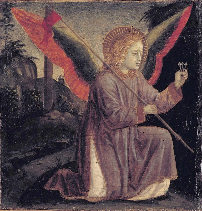 Angelo con simboli della passione