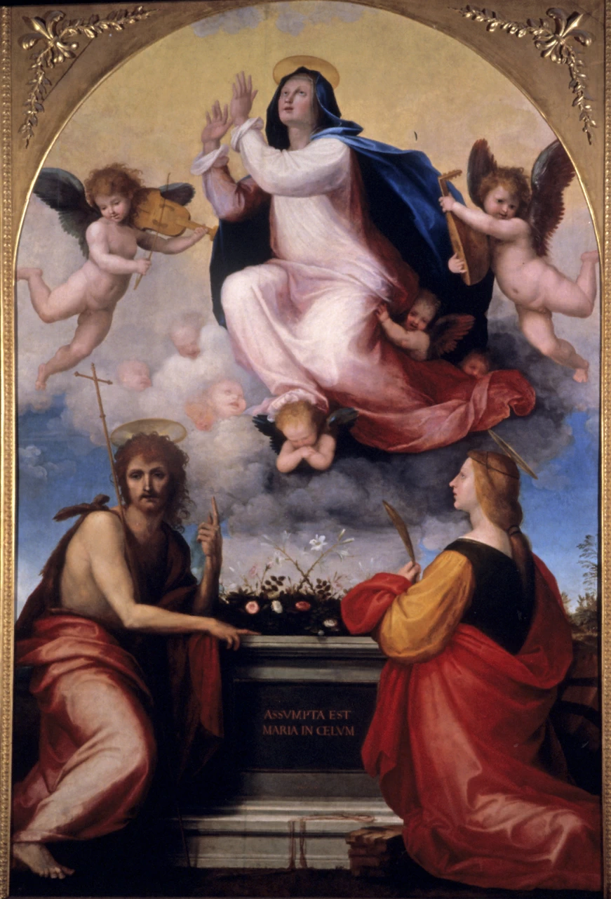 Fra Bartolomeo 11 Assunzione della Vergine con san Giovanni Battista e santa Caterina d'Alessandria Museo di Capodimonte, Napoli 1