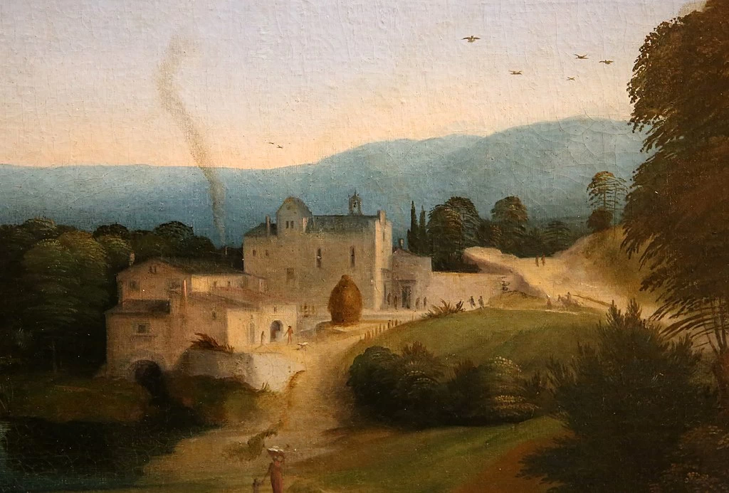 Fra Bartolomeo 19 Dio Padre con le sante Caterina da Siena e Maria Maddalena Museo Nazionale di Villa Guinigi, Lucca dettaglio 1