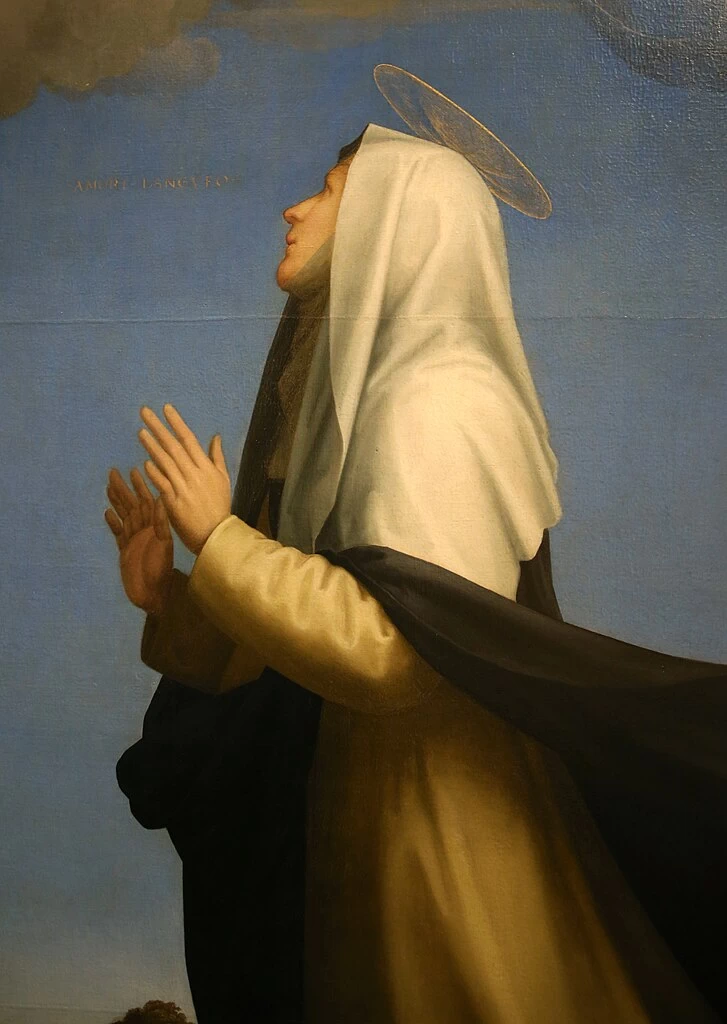Fra Bartolomeo 20 Dio Padre con le sante Caterina da Siena e Maria Maddalena Museo Nazionale di Villa Guinigi, Lucca dettaglio 2
