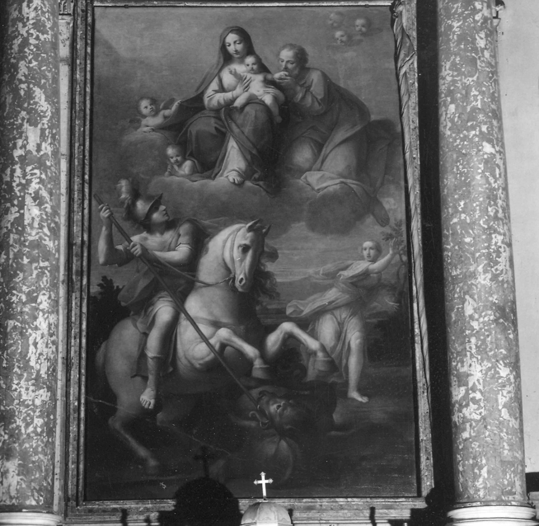 Franceschini Marcantonio 100 Sacra Famiglia in gloria con san Giorgio e il drago Santa Maria della Steccata (Parma) 1