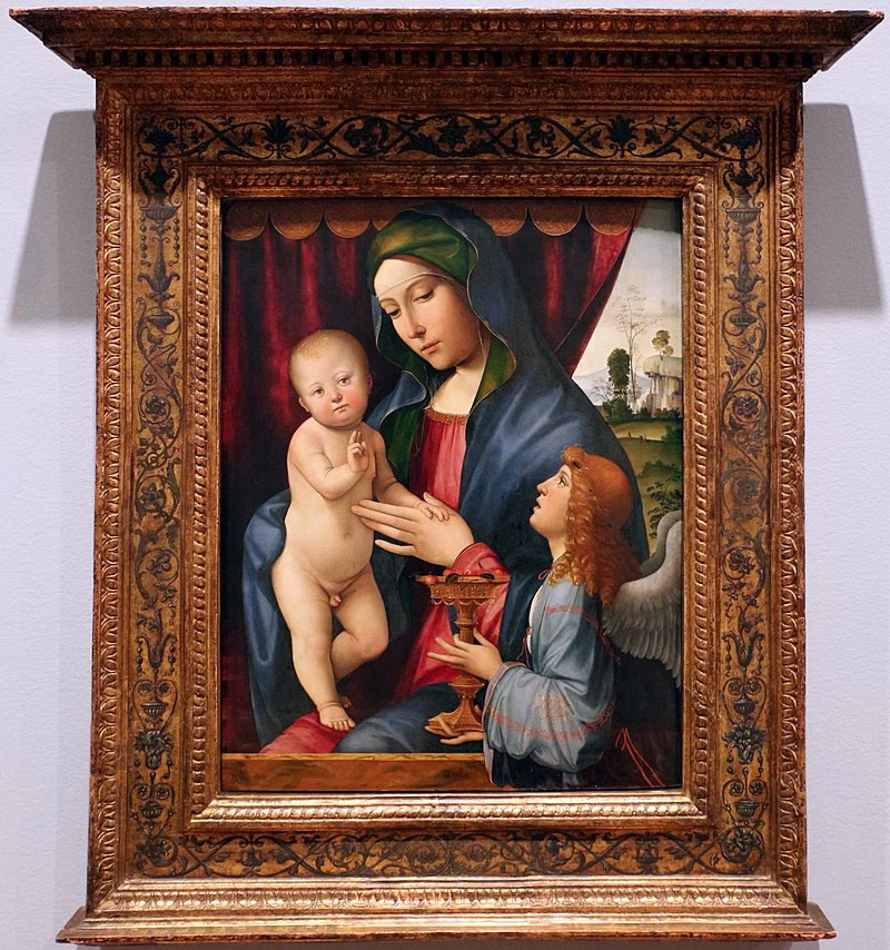 Madonna col bambino e angelo