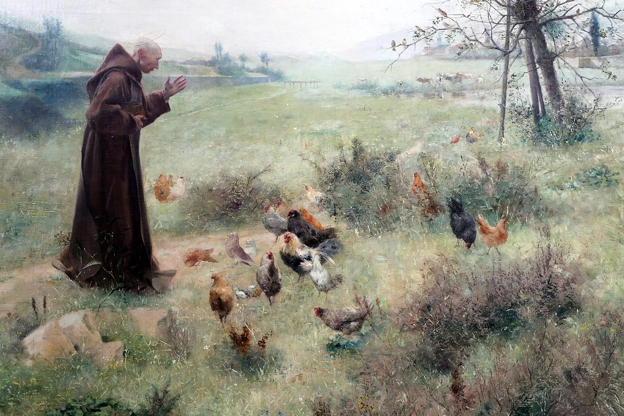 Léon Frédéric 42 La leggenda di san Francesco, 1882 dettaglio centrale