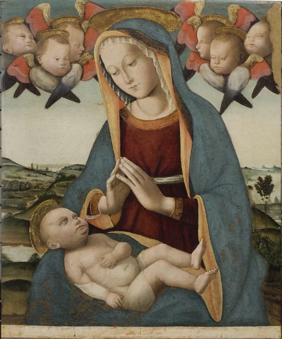 Bernardino Fungai 38 Madonna col Bambino Pinacoteca Nazionale di Siena attribuito