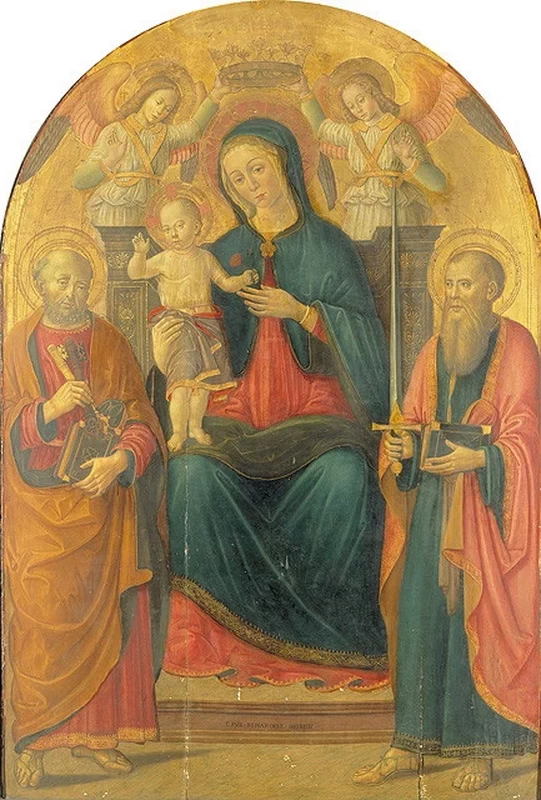 Bernardino Fungai 54 Madonna in trono con Bambino e Santi Gallerie dell'Accademia, Venezia attribuito