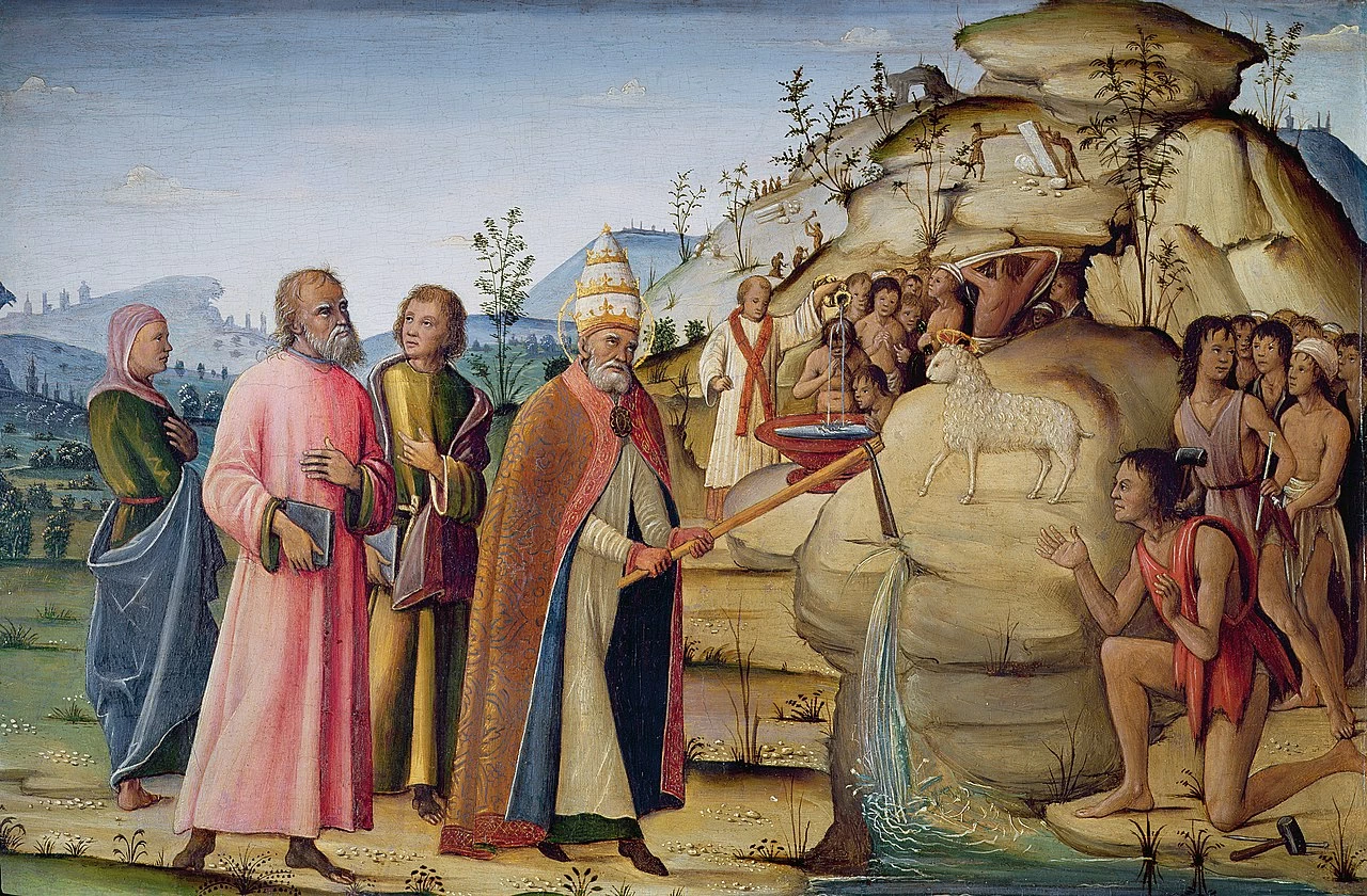 Bernardino Fungai 66 San Clemente colpisce la roccia York Art Gallery