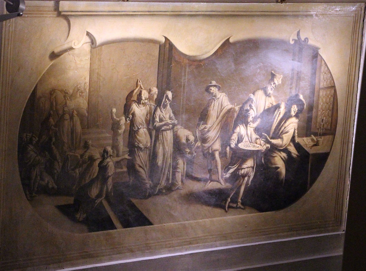 Francesco Furini 62 Michelangelo rifiuta il compenso per s. pietro inviatogli da paolo III Casa Buonarotti