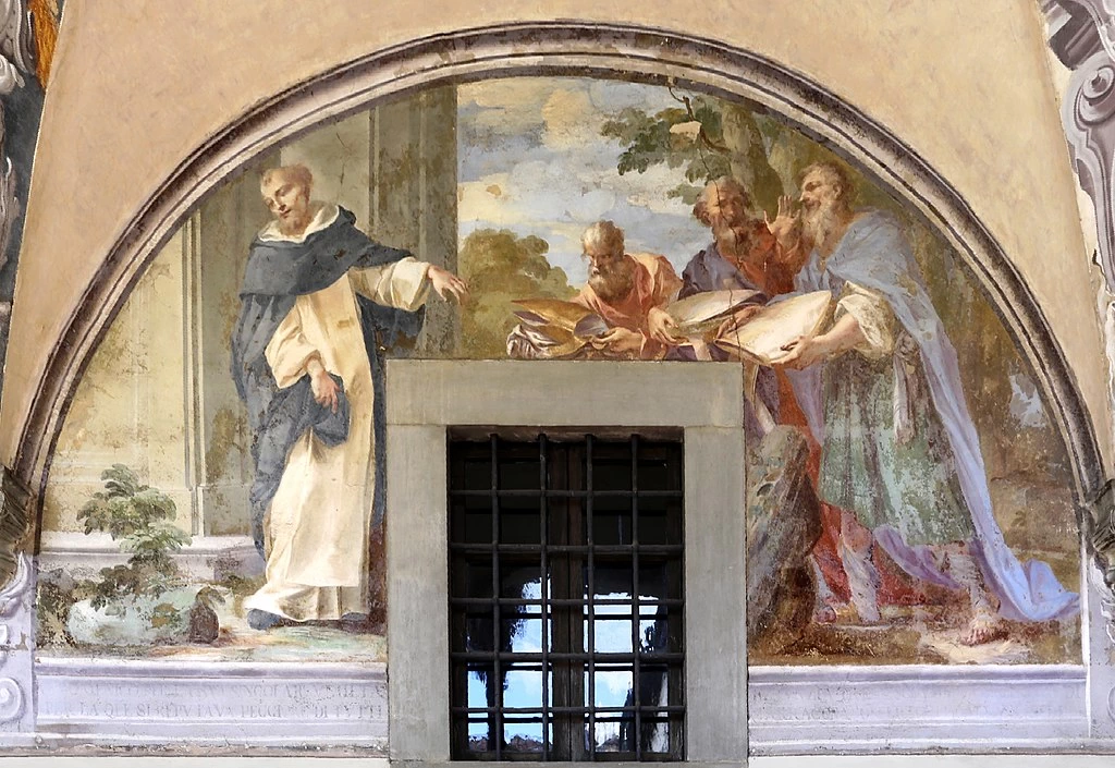Sebastiano Galeotti 36 Chiostro di San Domenico, San Marco, Venezia san Domenico rifiuta tre vescovi