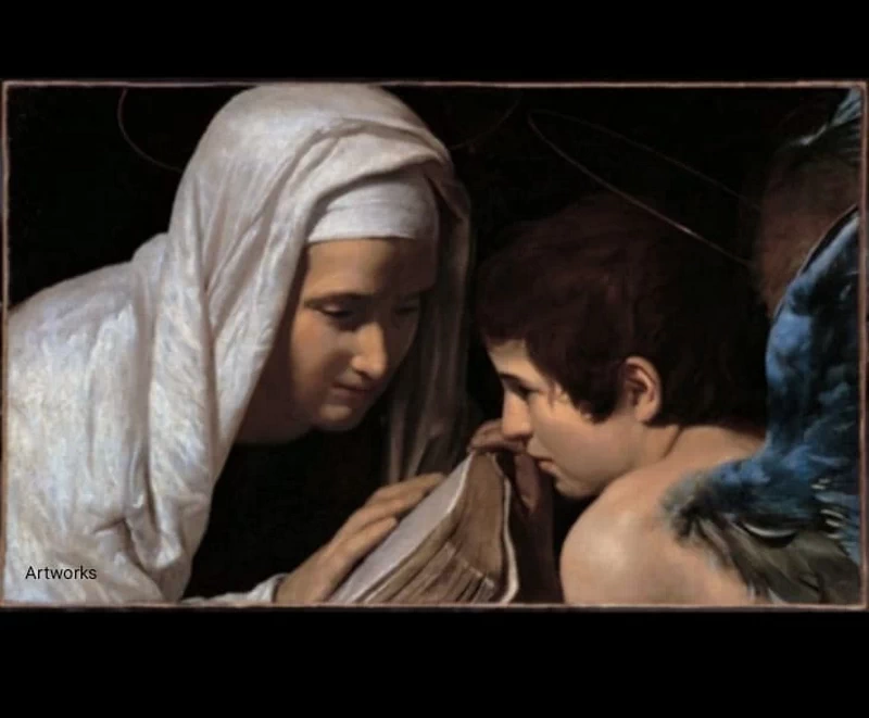 Giovanni Antonio Galli detto Spadarino 49 Santa Francesca Romana e l'angelo Collezione BNL Roma