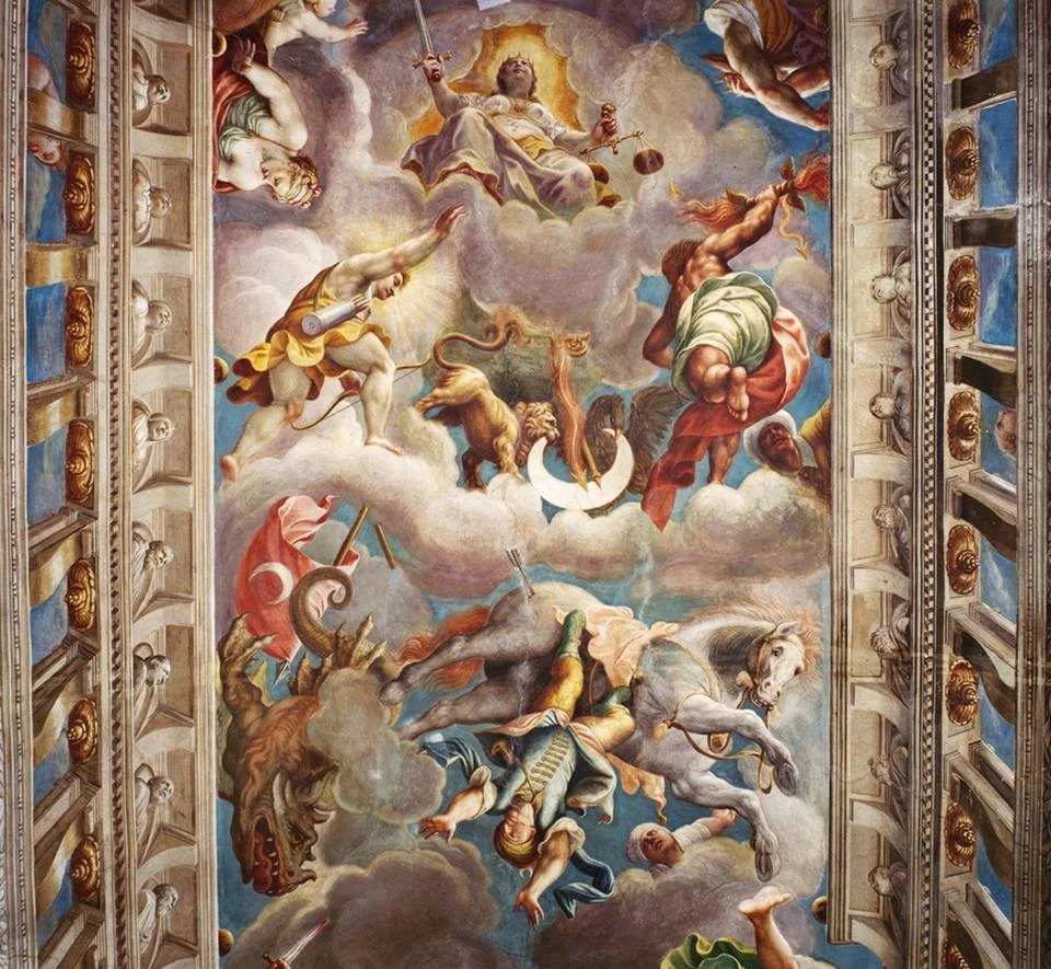 Parma Palazzo Lalatta Affreschi di Lattanzio Gambara