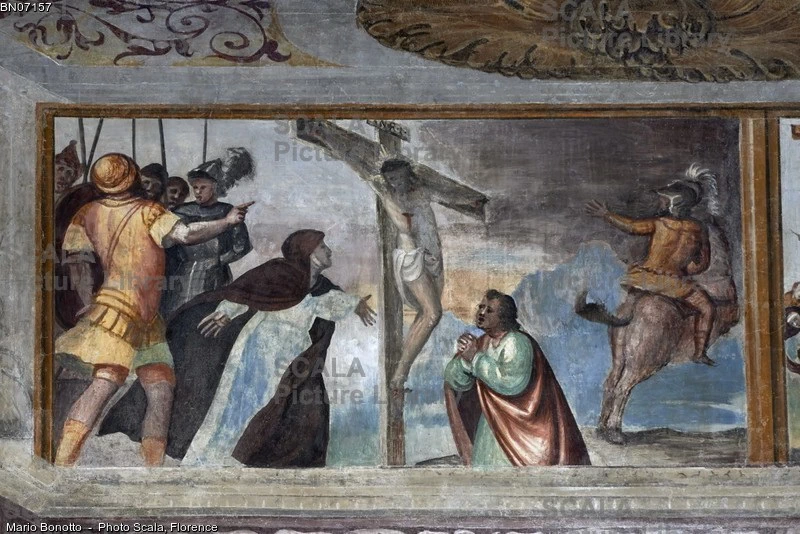 277 Stazione della Via Crucis, Gesù sulla croce XVI secolo Brescia. Chiesa di San Cristo