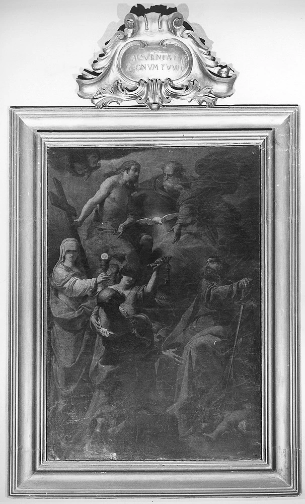 Gaetano Gandolfi 160 trinità con figura allegorica della Fede, San Pietro e San Paolo Bazzano, Bologna