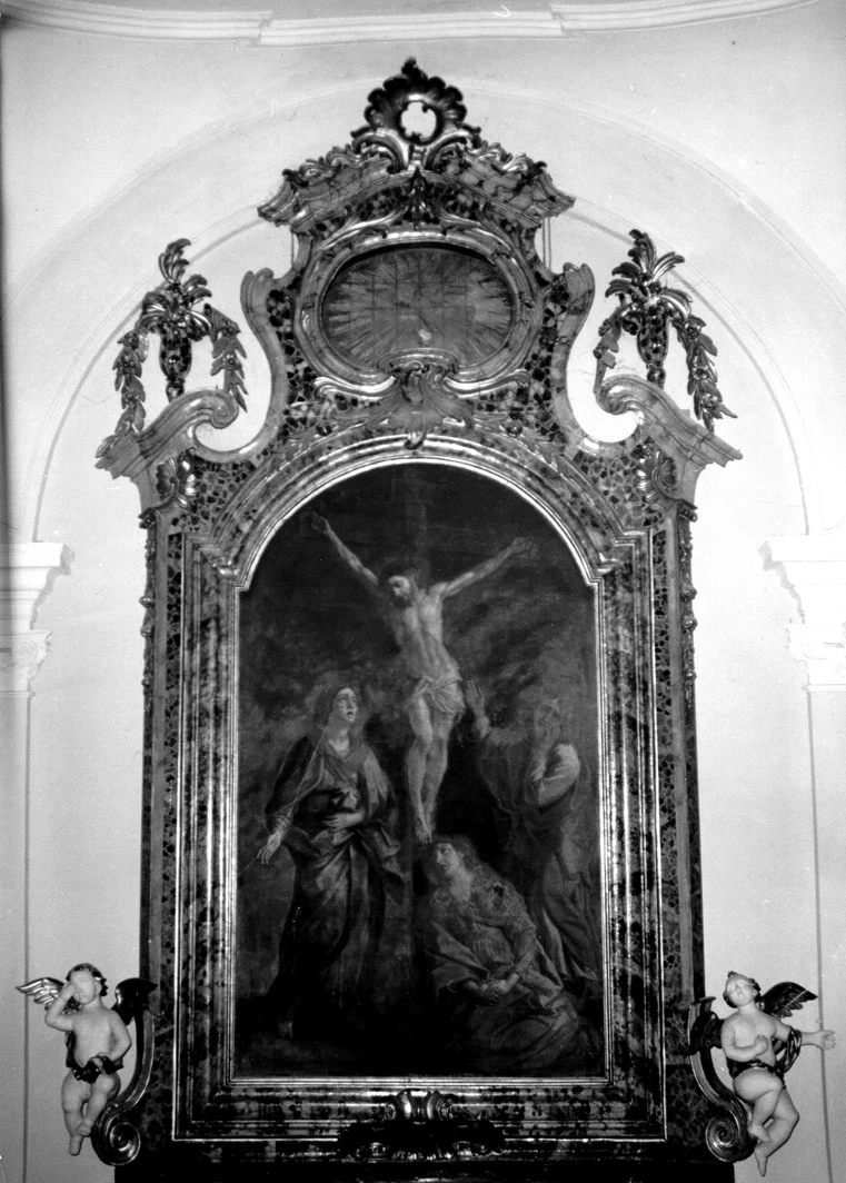 Anton Maria Garbi 9 crocifissione di Cristo Chiesa di San Filippo, Montefiore dell'Aso , Ascoli Piceno attribuito