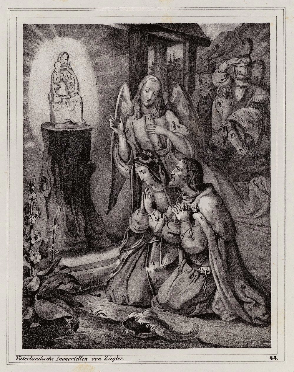 Peter Johann Nepomuk Geiger 74 Pellegrinaggio di Vladislao Enrico di Moravia e sua moglie al santuario di Mariazell