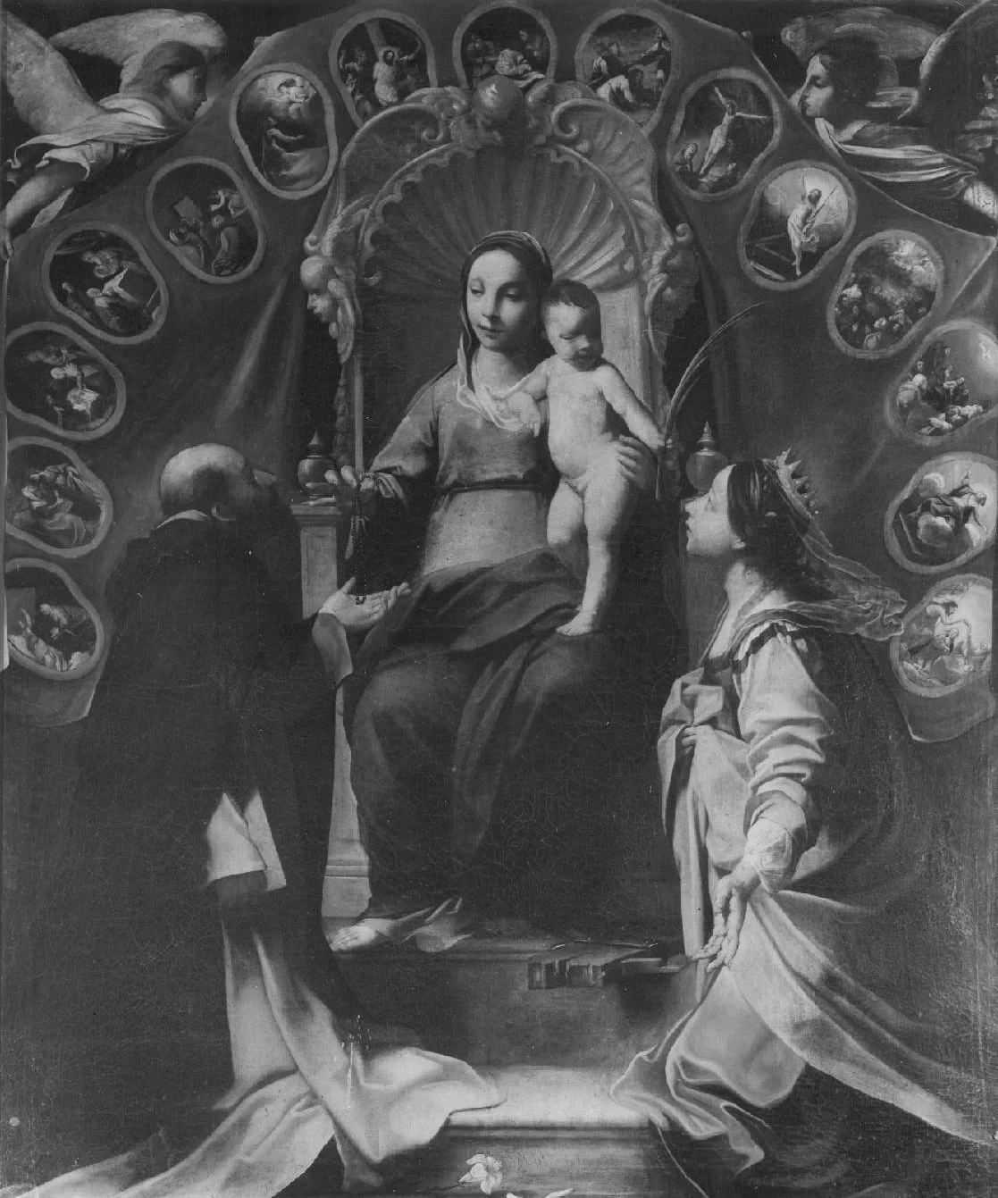 Giovan Francesco Gessi 31 Madonna del Rosario con San Domenico e Santa Caterina Castelnovo ne' Monti. Reggio emilia
