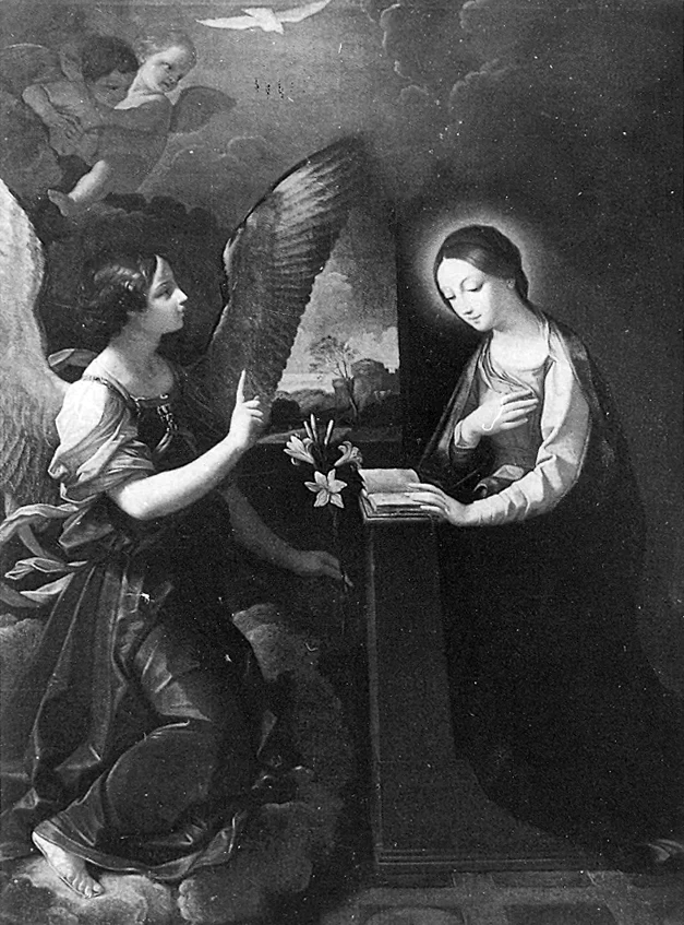 Giovan Francesco Gessi 5 Annunciazione Palazzo Servanzi Collio, San Severino Marche