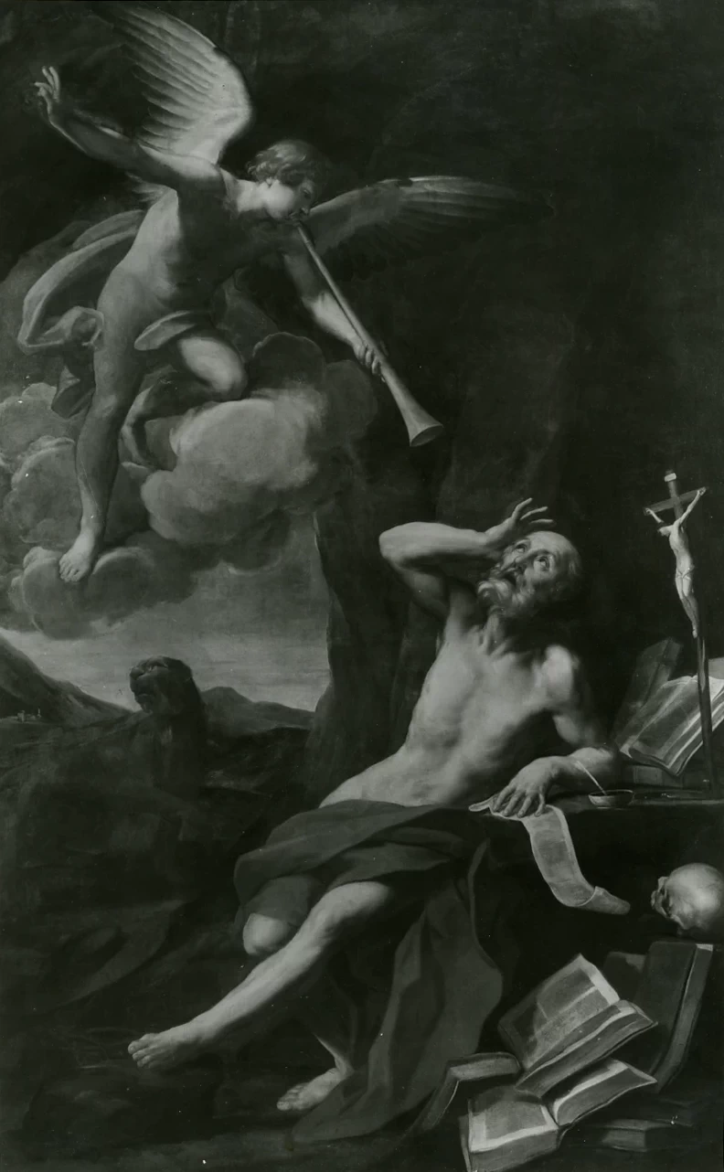 Giovan Francesco Gessi 56 San Girolamo ha la visione degli angeli che suonano le trombe del Giudizio Napoli