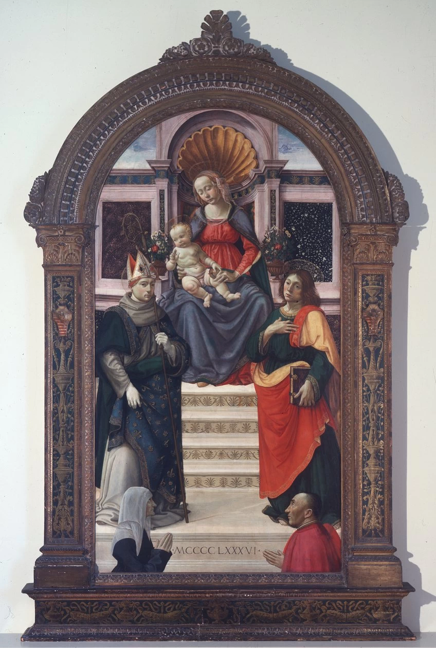 Davide Ghirlandaio 10 La Madonna col Bambino e i Santi Museo d'arte di Saint Louis