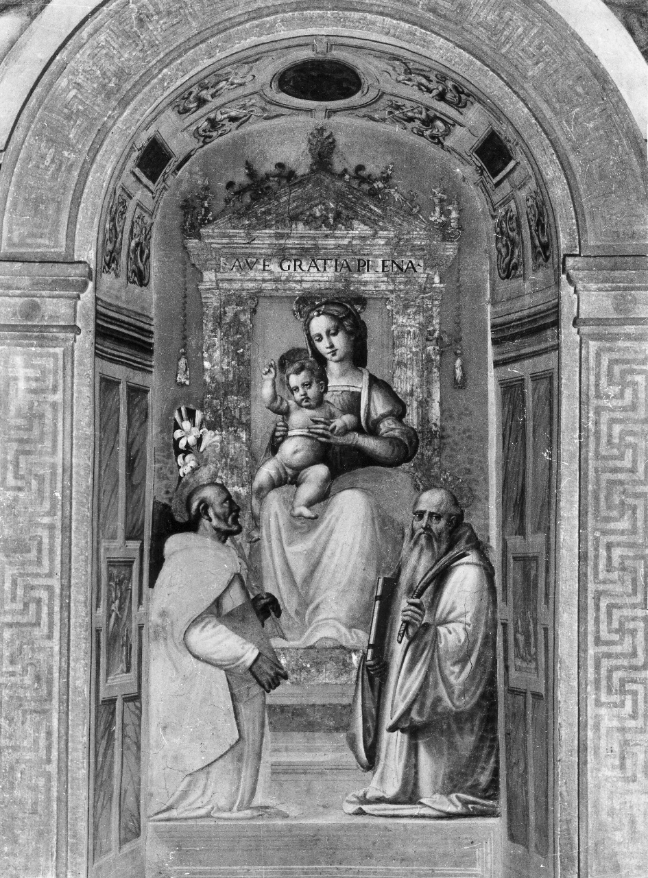 Ridolfo del Ghirlandaio 162 Madonna con Bambino in trono tra San Domenico e San Benedetto Impruneta, Firenze