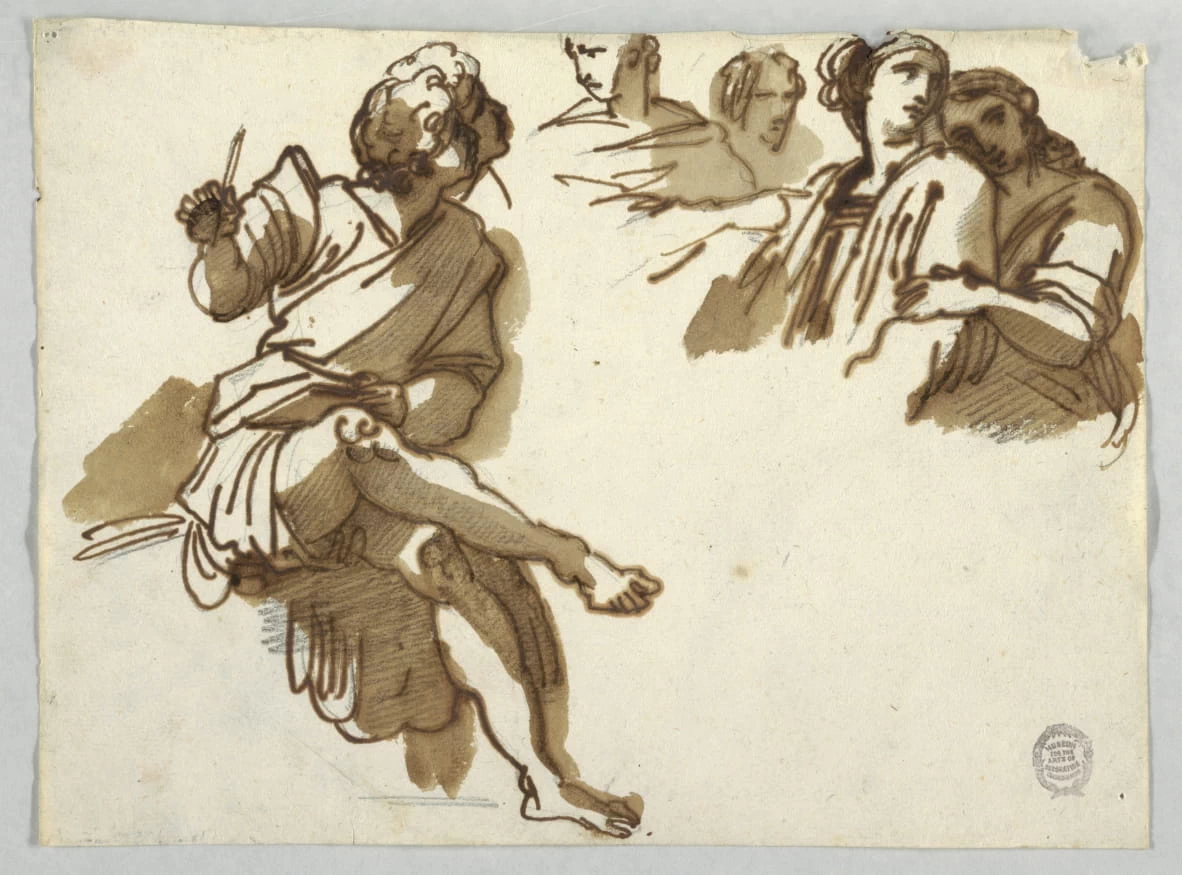 Felice Giani 154 Cinque figure dal Parnaso di Raffaello Sanzio Smithsonian Institution
