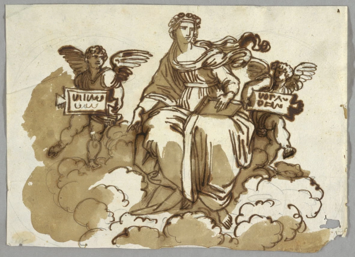 Felice Giani 209 teologia, da Raffaello Sanzio, Stanza della Segnatura, Vaticano Smithsonian Institution