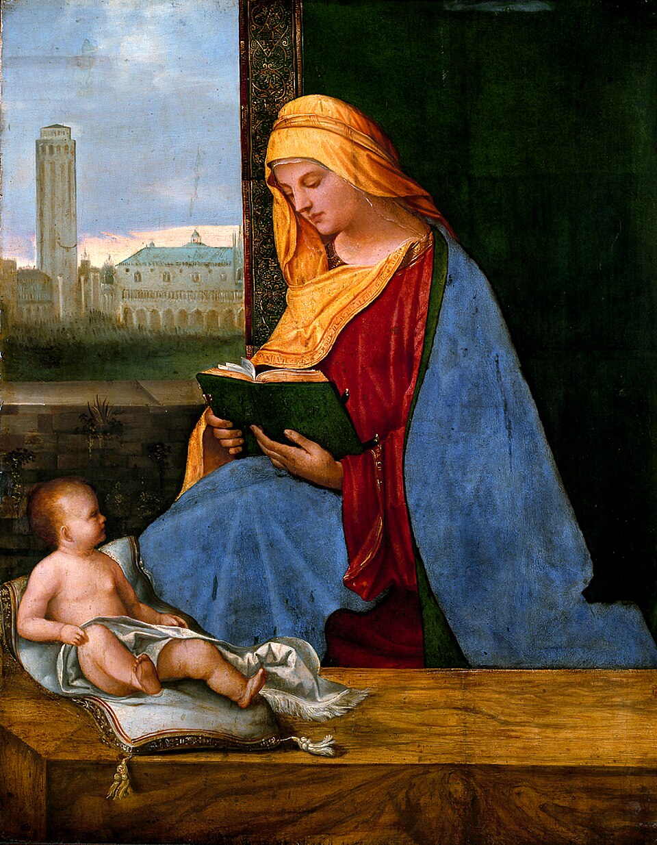 Madonna che legge Ashmolean Museum, Beaumont Street, Oxford, attribuito
