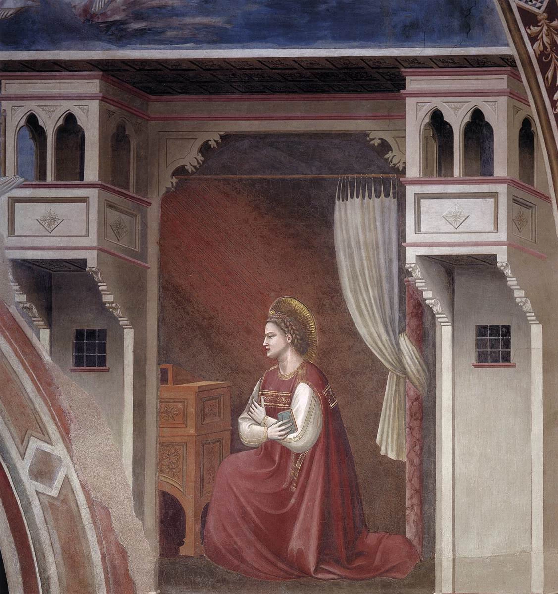 Scene della vita della Vergine - Annunciazione, Maria, Cappella degli Scrovegni, Padova