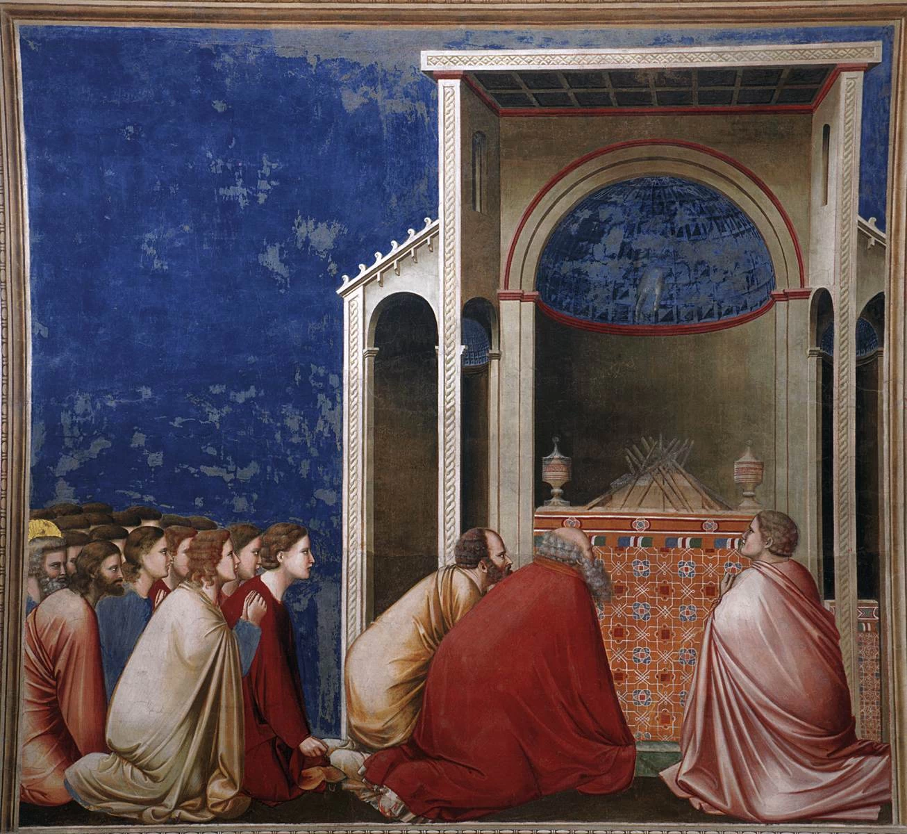 Scene della vita della Vergine - I pretendenti pregano, Cappella Scrovegni, Padova
