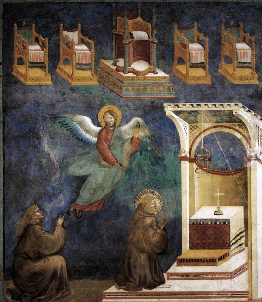 Leggenda di san Francesco - Visione del trono, Chiesa di San Francesco, Assisi