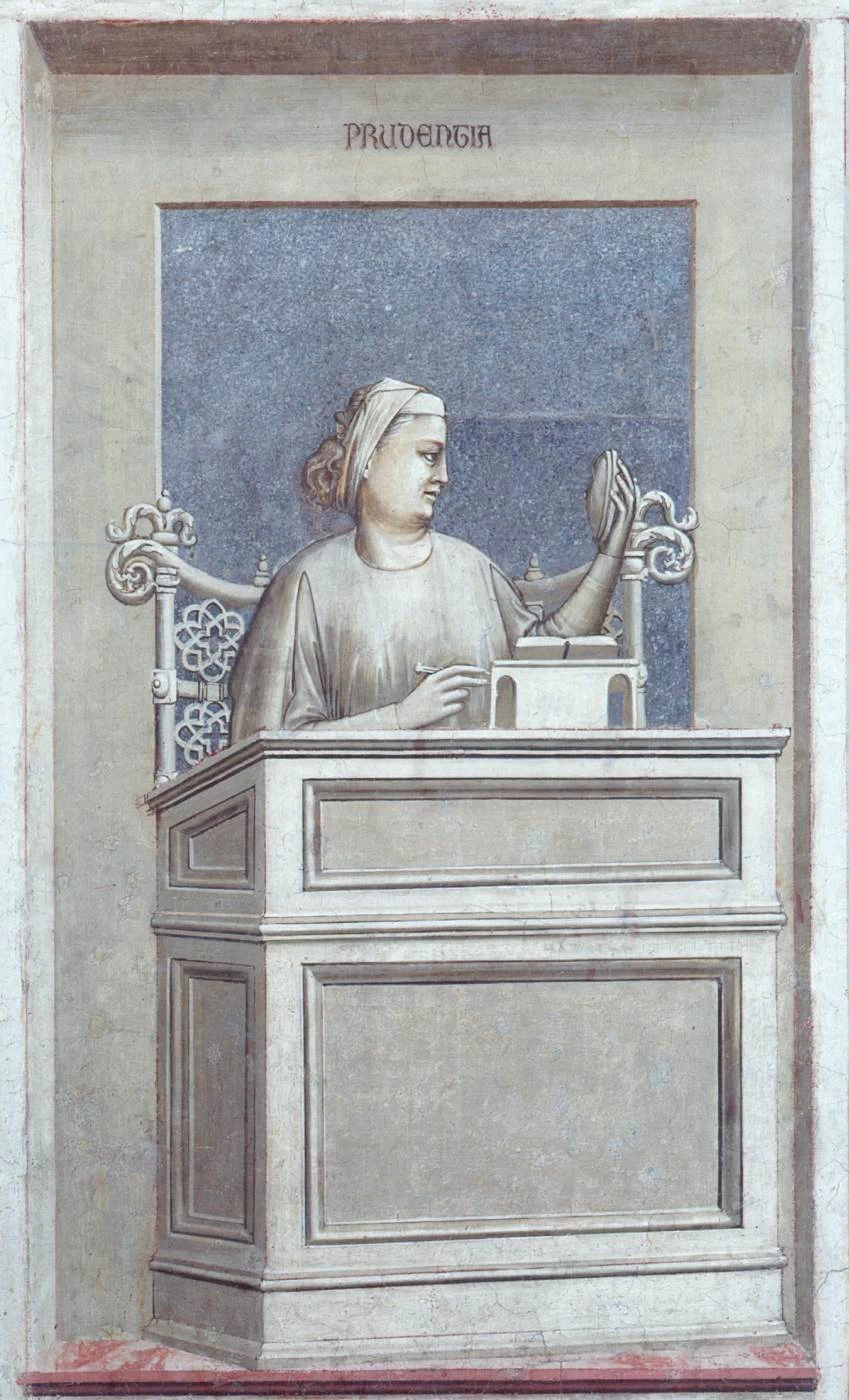 Le 7 virtù - La prudenza, Cappella degli Scrovegni, Padova