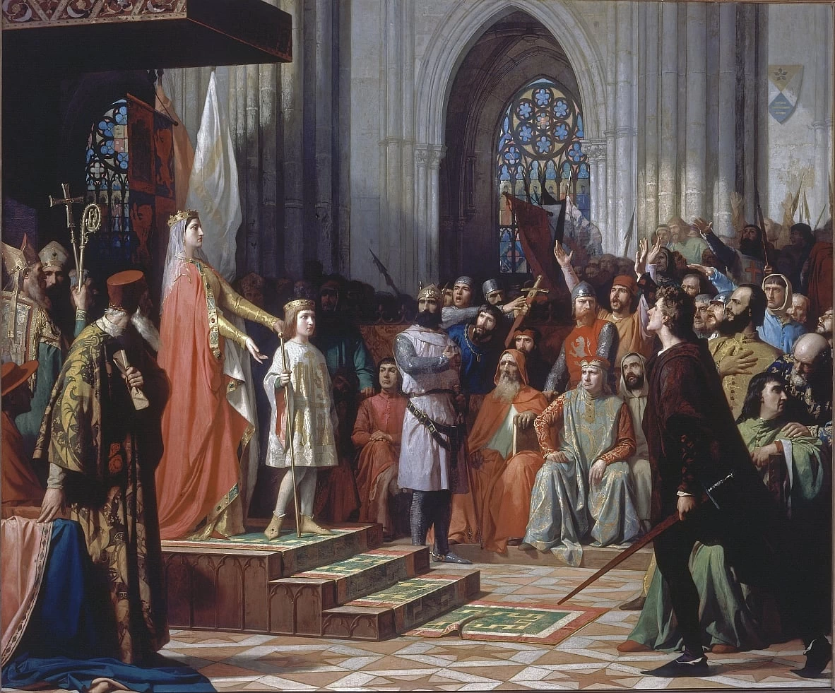 Antonio Gisbert 36 María de Molina presenta il figlio Fernando IV nelle Cortes di Valladolid nel 1295