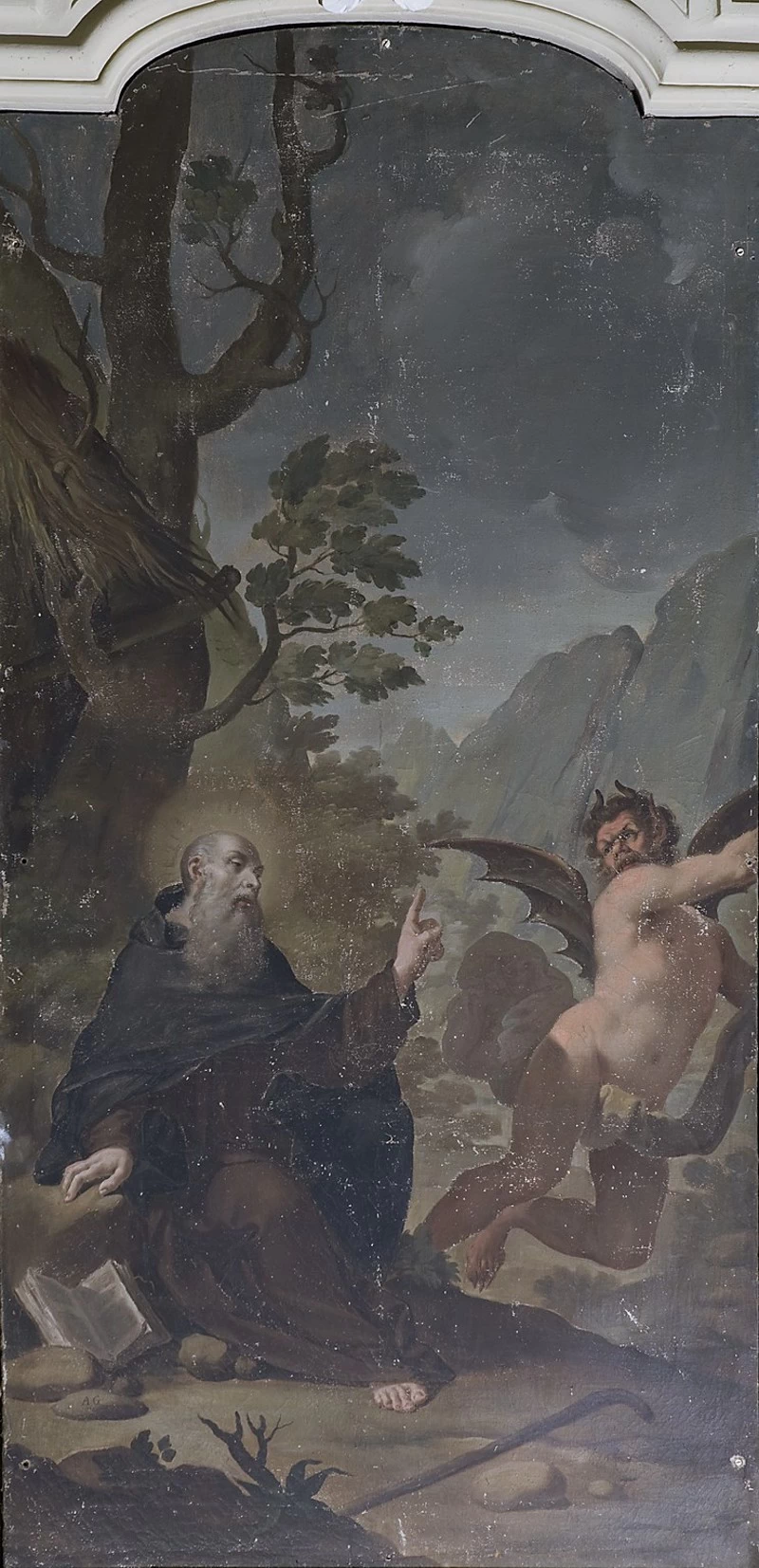 A. M. (1779), San Macario tentato da Satana