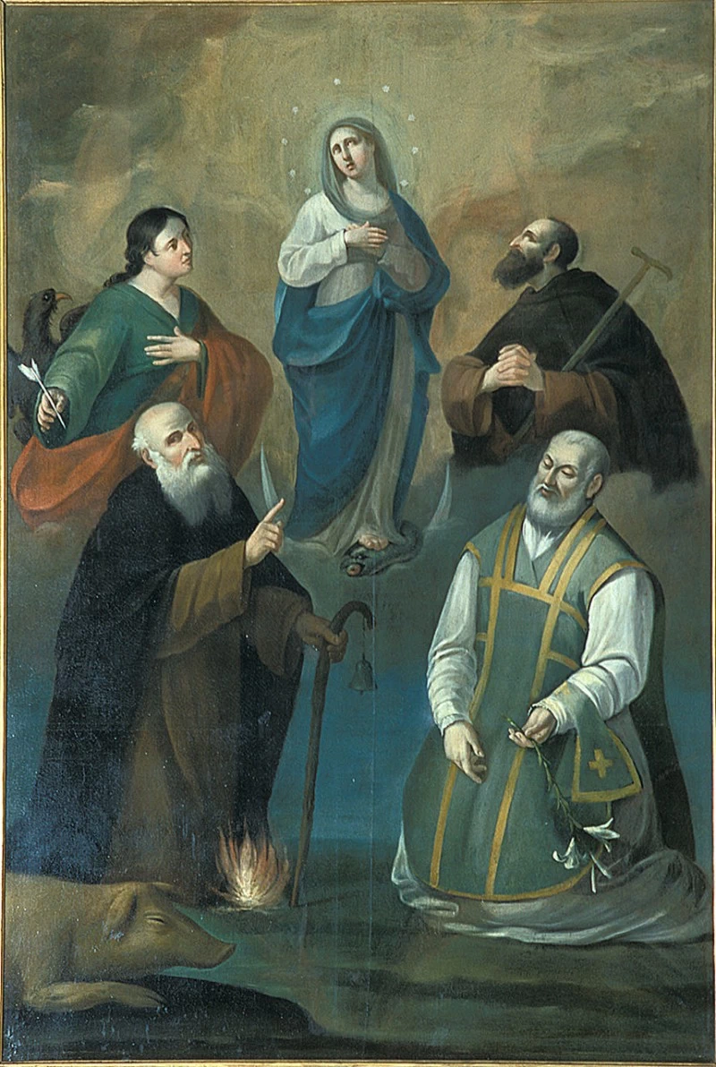 A. M. - Gottarelli G. sec. XIX, Immacolata concezione e santi