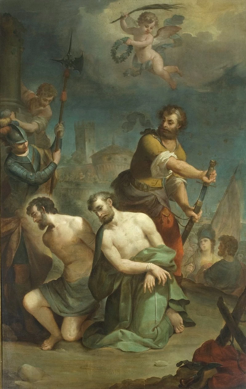 A. M. sec. XVIII, Decapitazione di San Crispino e San Crispiniano