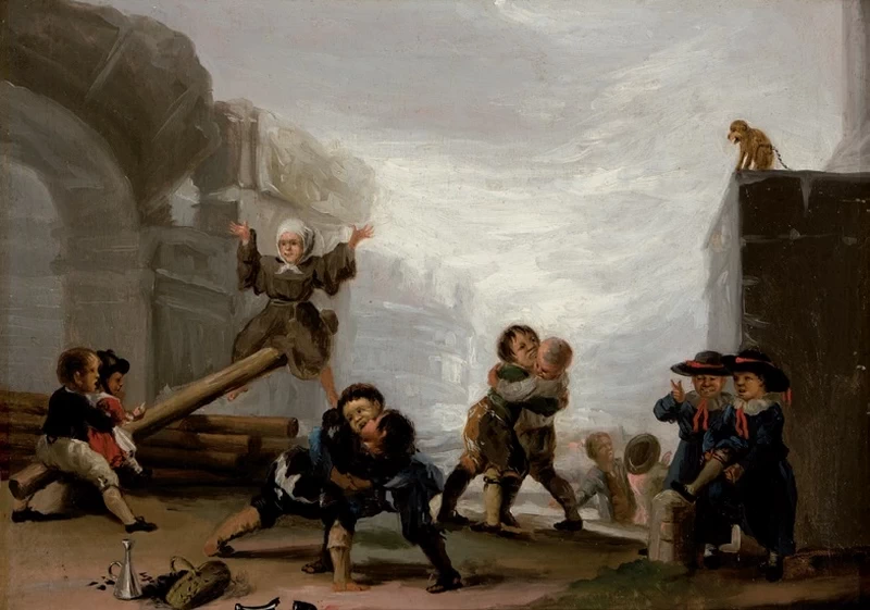 Francisco de Goya y Lucientes 308 Bambini che giocano all'altalena Scuola Fundación Santamarca, Madrid