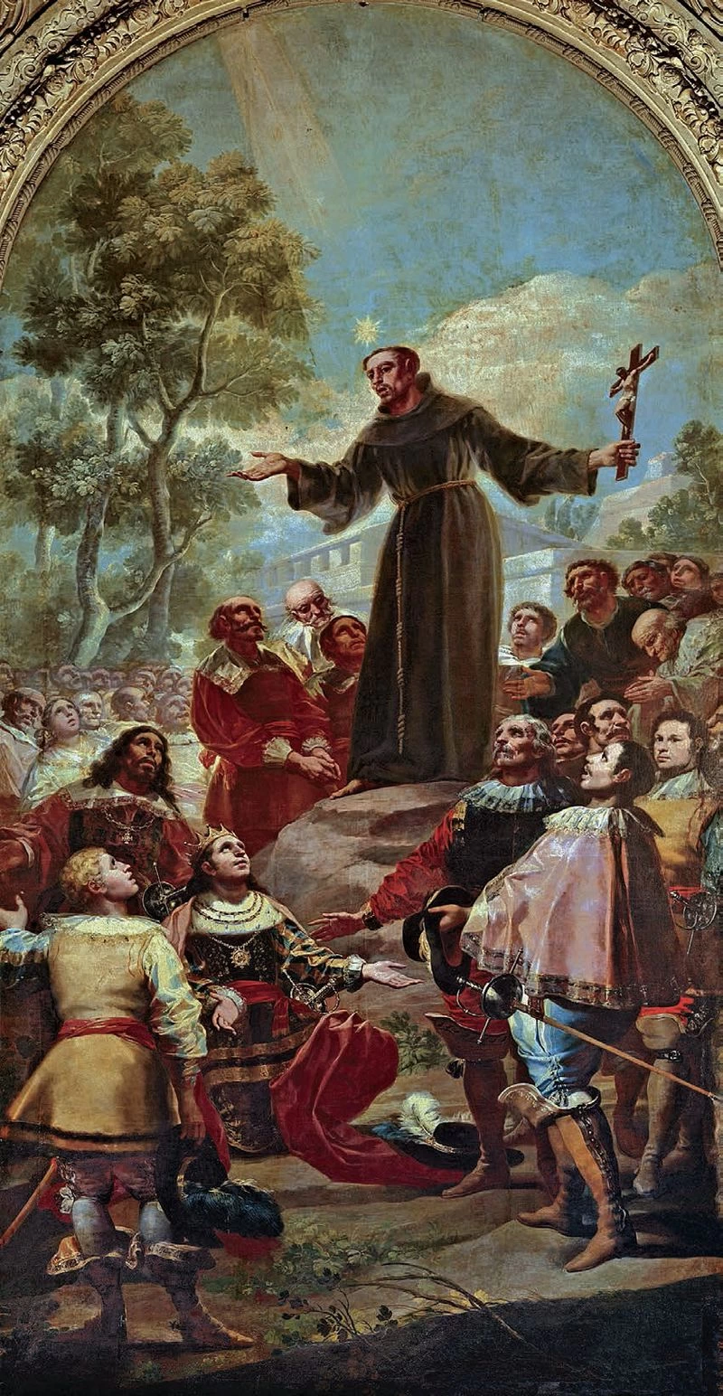 Francisco de Goya y Lucientes 444 San Bernardino da Siena predica davanti al re Alfonso V d'Aragona Basilica di San Francesco Magno a Madrid
