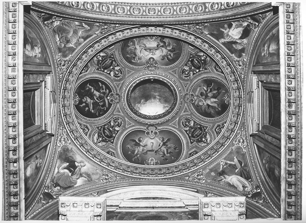 Francesco Grandi 33 profeti, angeli con simboli religiosi, Spirito Santo Roma
