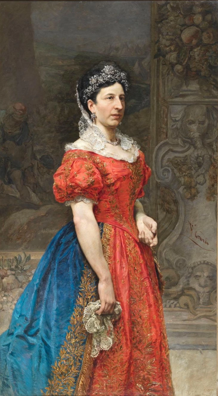 Francesco Grandi 34 Ritratto della duchessa de Sangro Isabella de' Medici dei Principi di Ottaiano