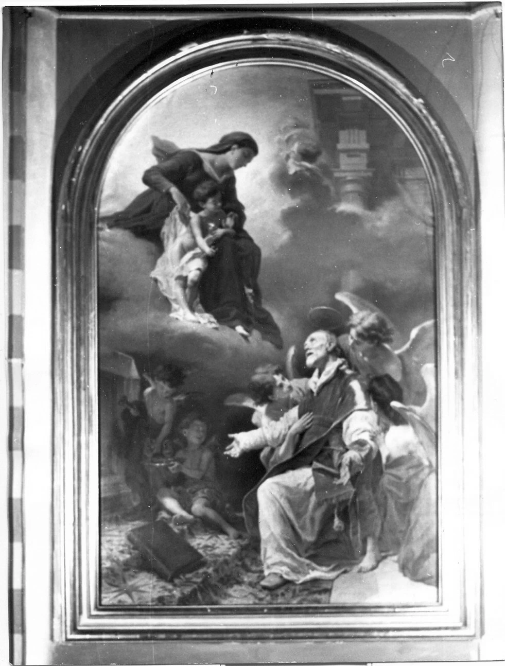 Francesco Grandi 62 morte di San Filippo con apparizione della Madonna Nocera Umbra, Perugia attribuito