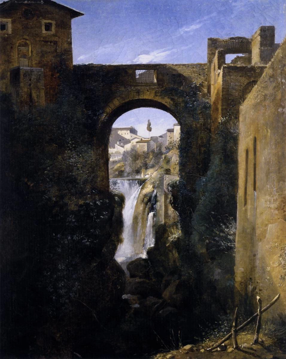 François Marius Granet 20 Il Ponte San Rocco e la Grande Cascata a Tivoli Museo Granet, Aix en Provence
